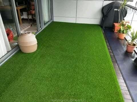 Artificial turf grass carpets.