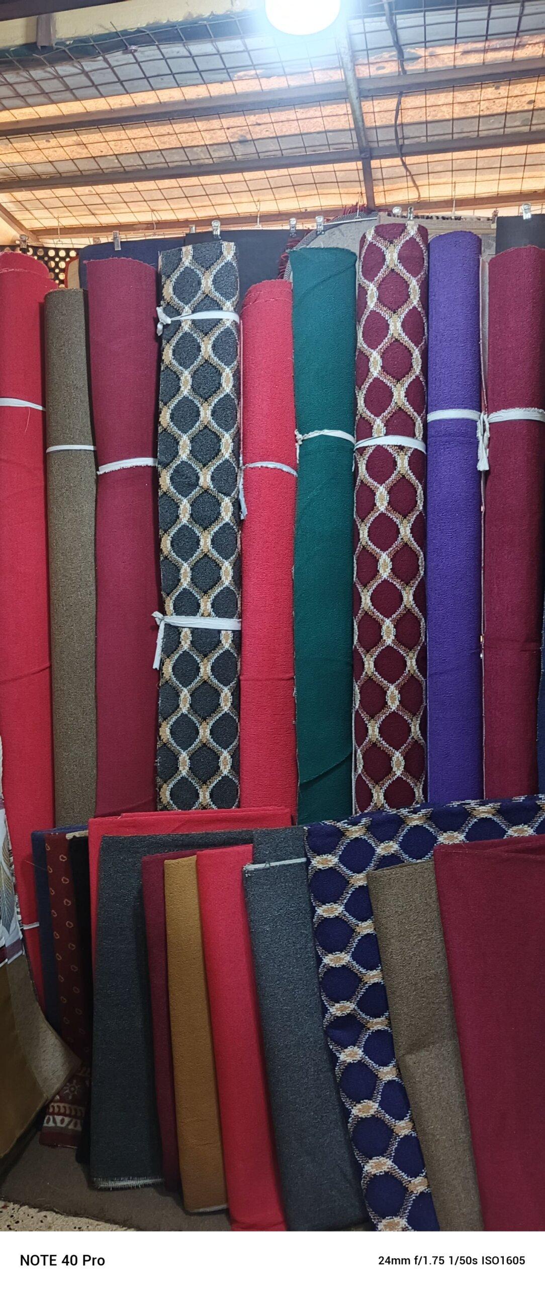 Wall to wall woolen carpets