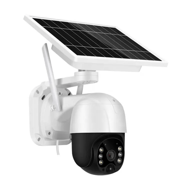 Solar Camera 1080P 4MP Wireless PTZ Solar 4G SIM card Camera Colour Night Vision IP66 Waterproof Outdoor Solar 4G camera