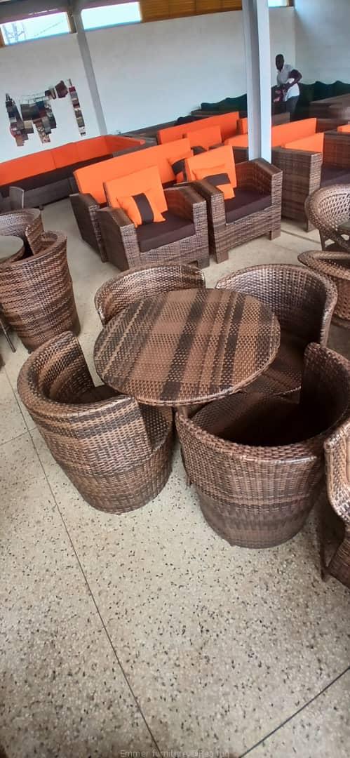 Rattan dining chairs