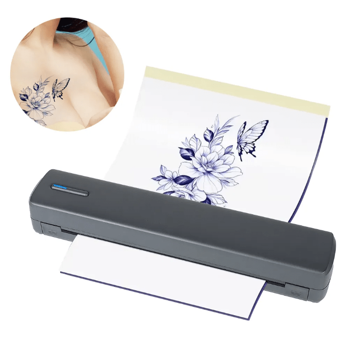 Portable Tattoo Printer Tattoo Transfer Thermal Copier Machine Compatible with iOS and android Portable A4 printer Mini