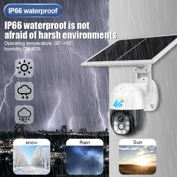 V380pro 4MP Full Colour Solar Panels Camera Long-Range Outdoor Camera For Continuous Observation