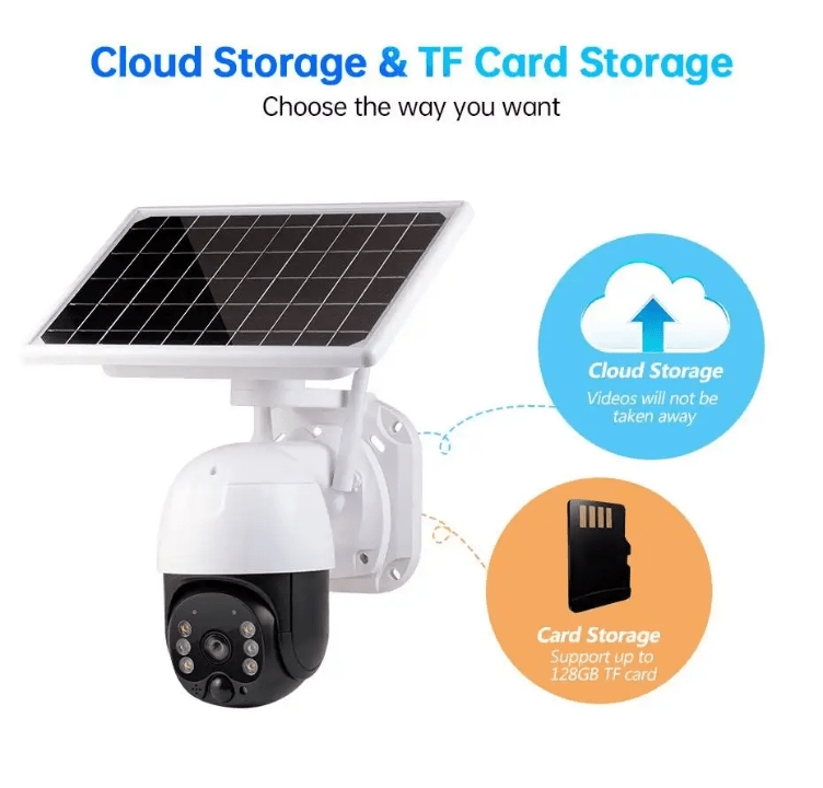 V380pro 4MP Full Colour Solar Panels Camera Long-Range Outdoor Camera For Continuous Observation