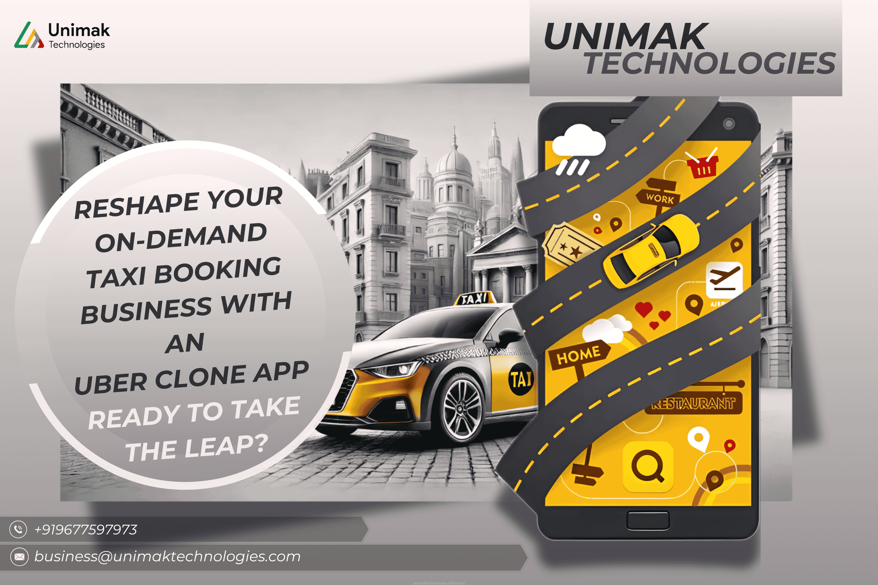 Launch Your Taxi Business with Our Uber Clone App – Unimak Technologies