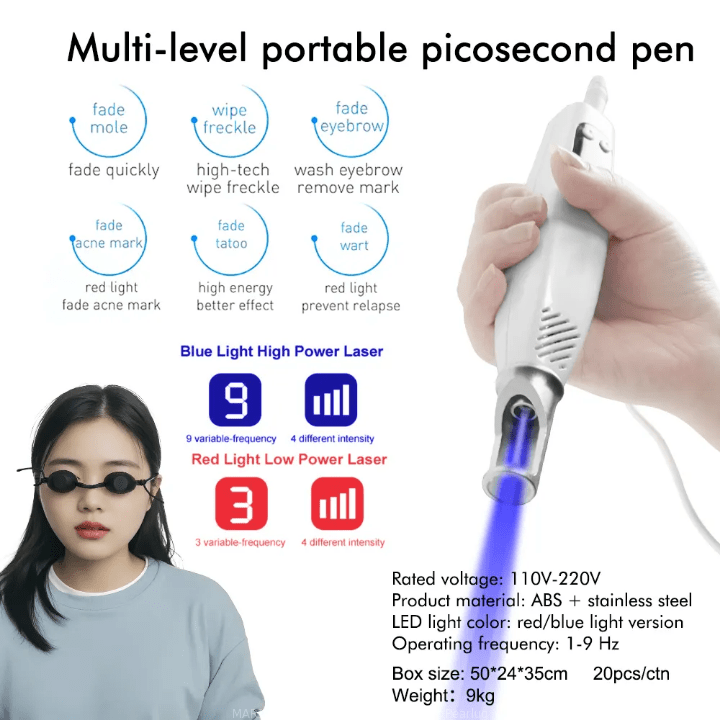 Therapy Pigment Tattoo Scar Mole Freckle Removal Dark Spot Remover Machine Picosecond Laser Pen
