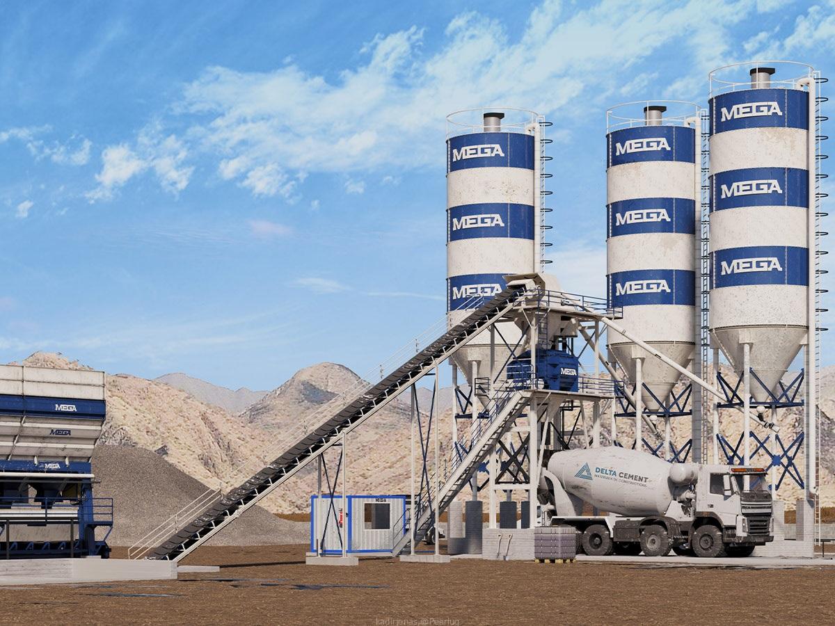 CONCRETE BATCHING PLANT 90 m3 – TWINSHAFT MIXER (ITALIAN)