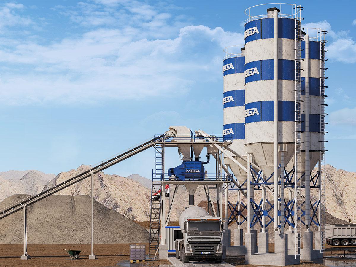 CONCRETE BATCHING PLANT 90 m3 – TWINSHAFT MIXER (ITALIAN)