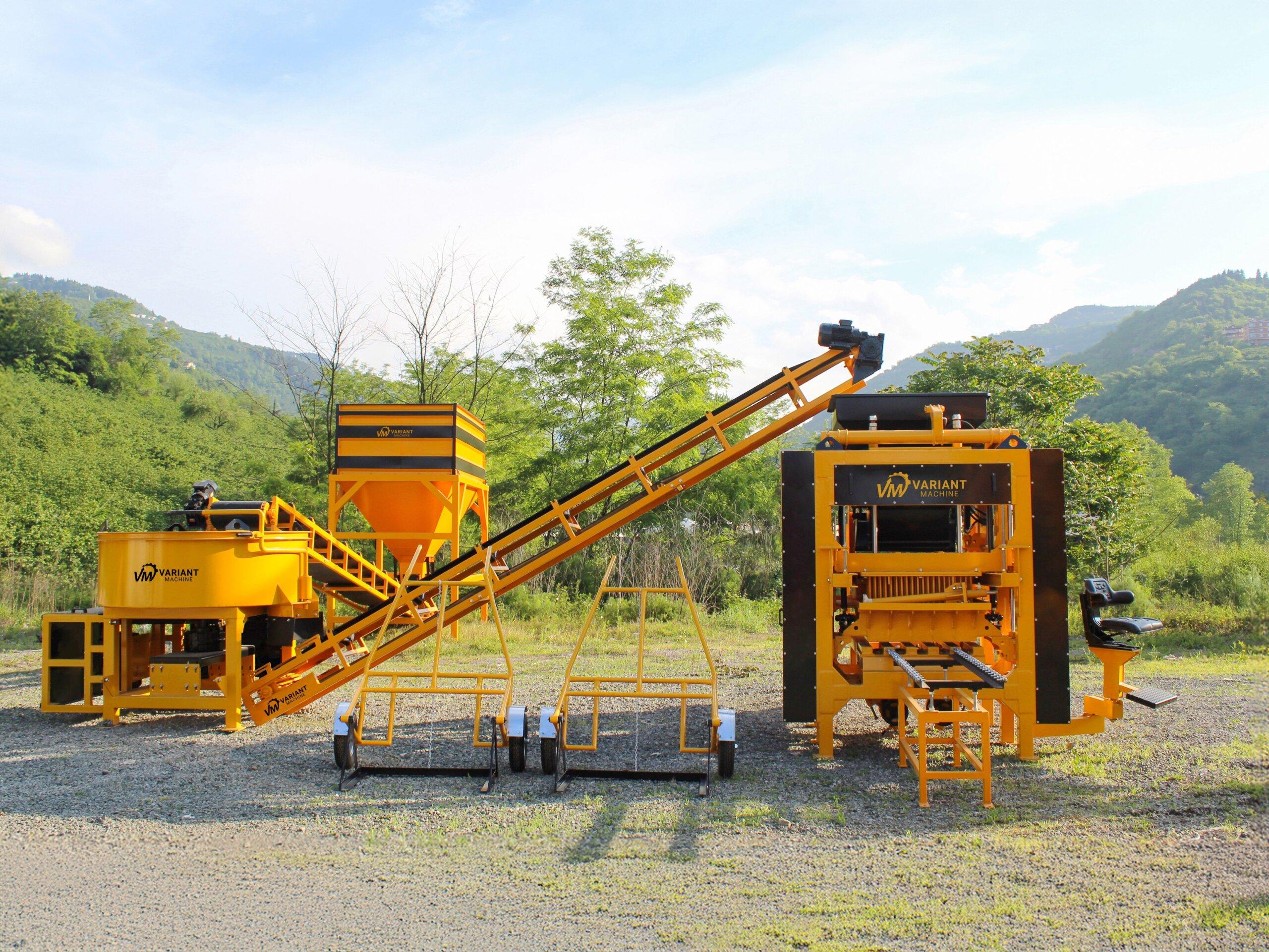 CONCRETE BLOCK, PAVER AND CURBSTONE MAKING MACHINE(SET)ONLY 30.000USD