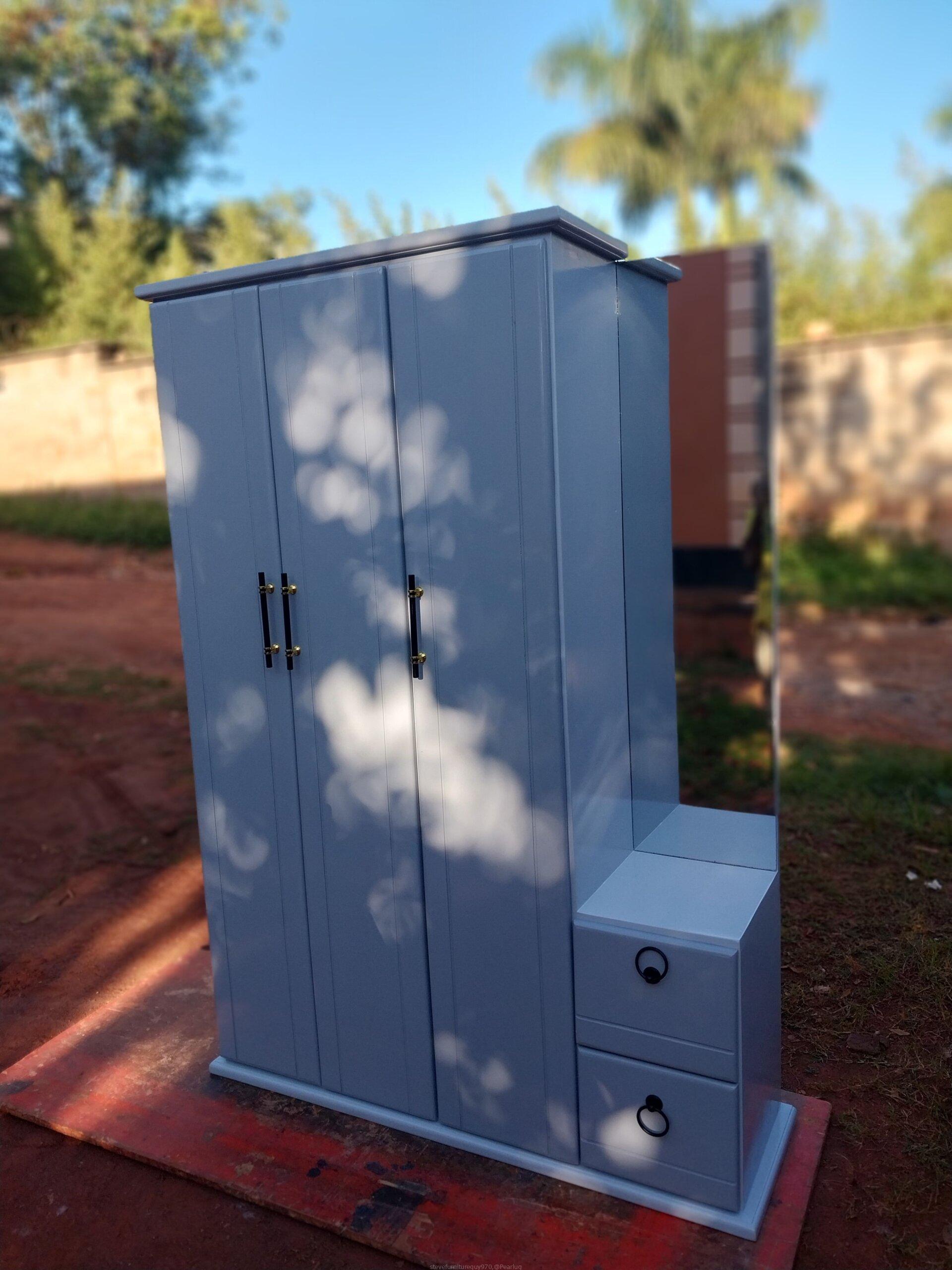 Movable wardrobe with a dresser