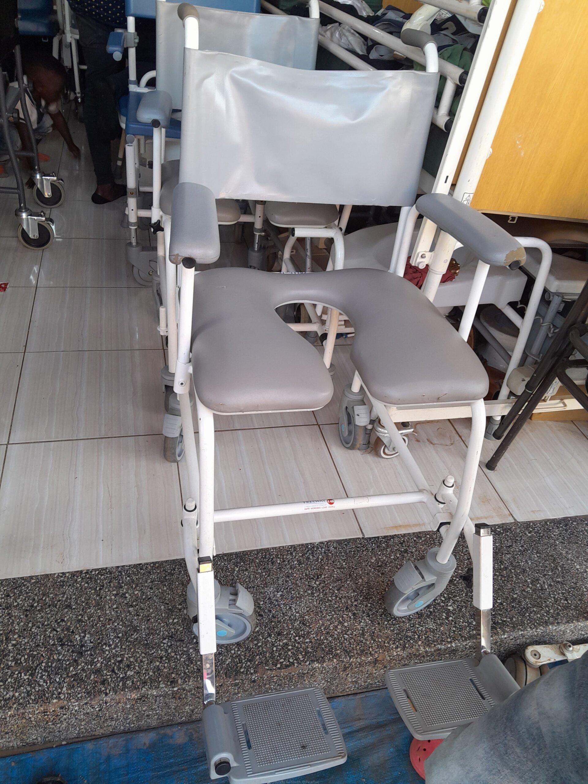 A commode pot (wheelchair)