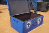 Metallic suitcase