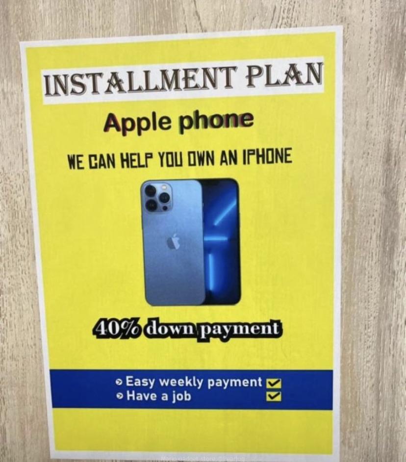 Installment plan on going
