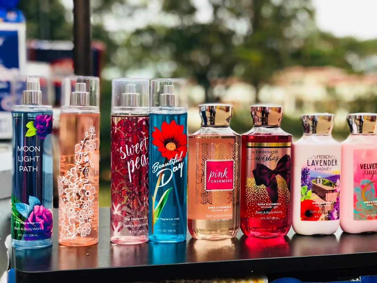 Body Splashes, Lotions, shower gels and perfumes