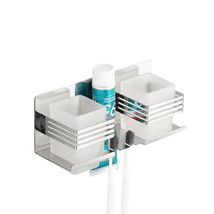 Toothbrush holder -double cup