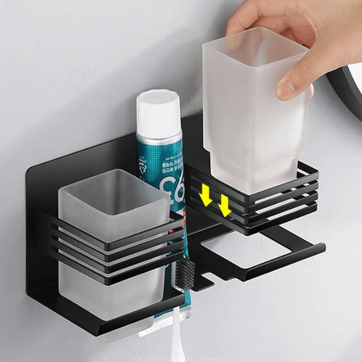 Toothbrush holder -double cup