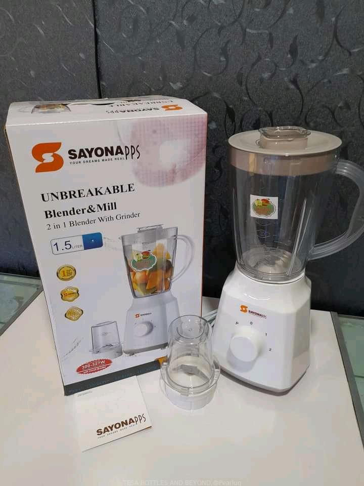 UNBREAKABLE BLENDER AND MILL(SAYONA)