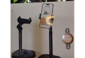 PLOKAMA Adjustable Desktop Live Stream Phone Stand – Telescopic Elevation Holder (22cm–33cm)