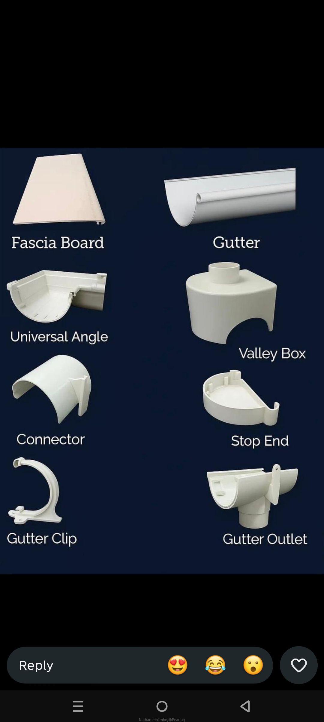 Rain gutter fittings