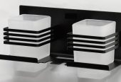Double fence stainless steel metallic Toothbrush holders