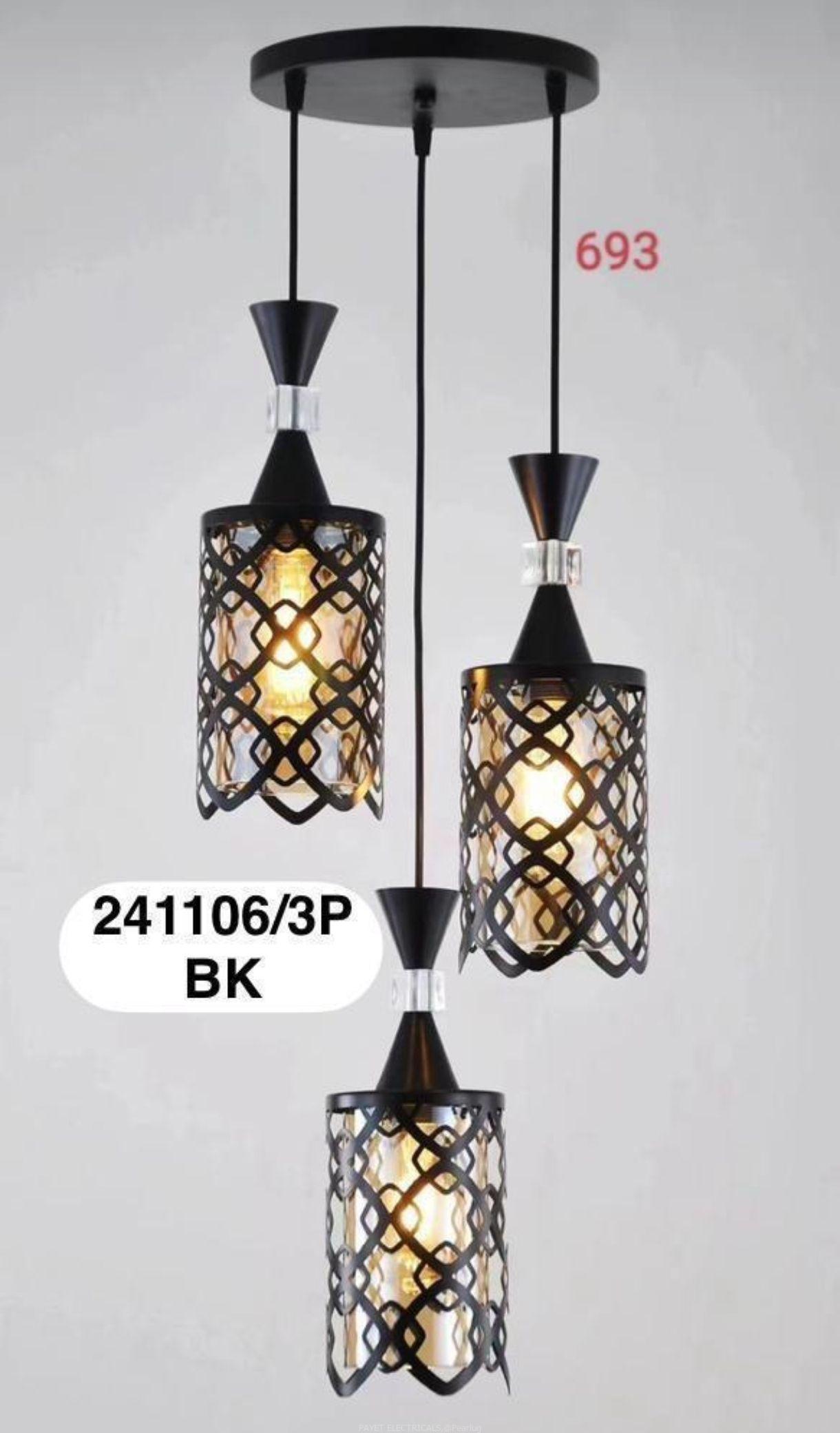 Pendant lamp holder 241106/3P BK