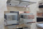 Double fence stainless steel metallic Toothbrush holders