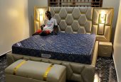 The great furniture woods 5by6 bed in cream coulour