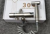 Double duo control valve with hygiene hand spray shataf