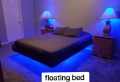 Floating bed black