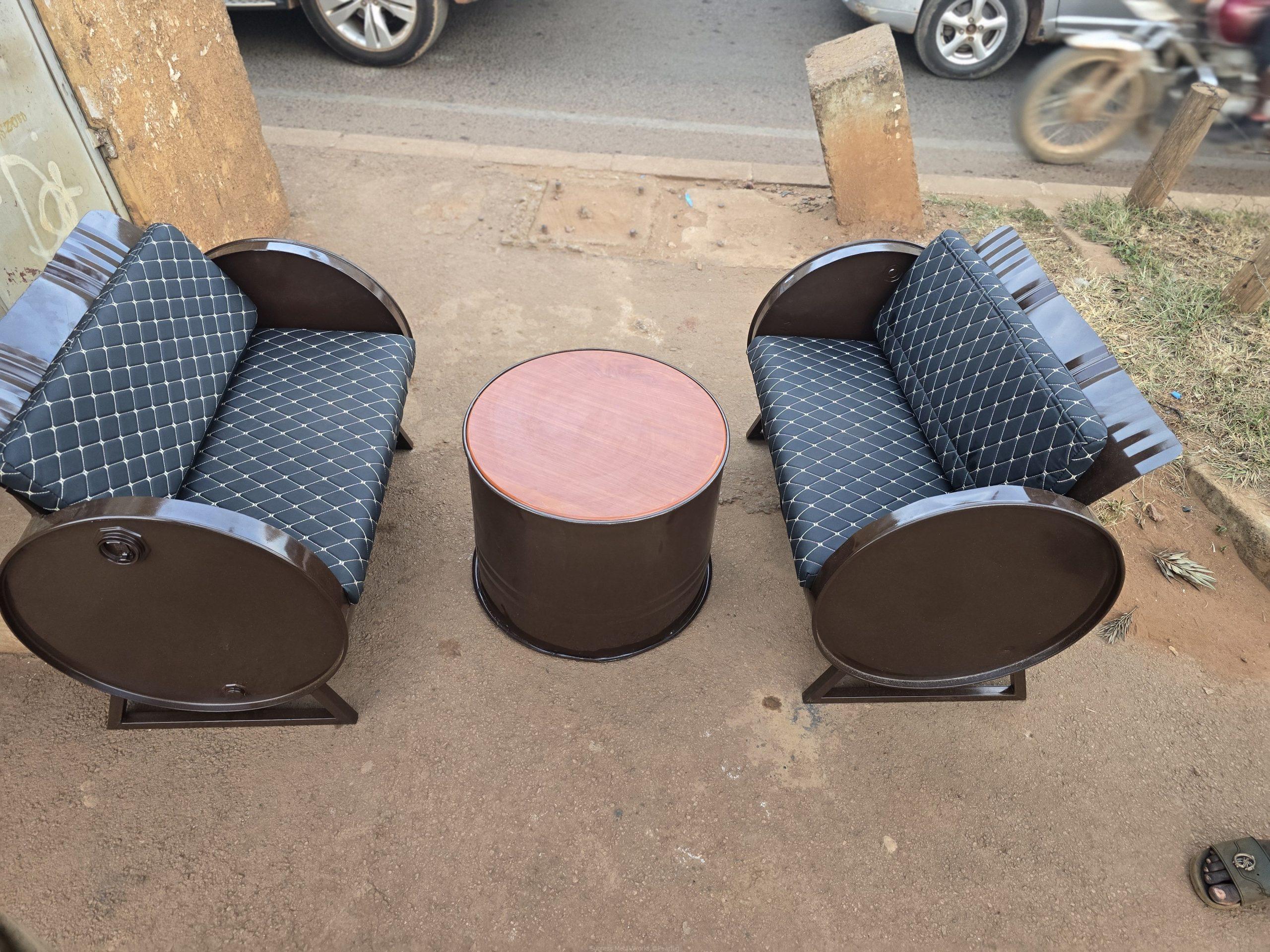 Metallic durm chairs