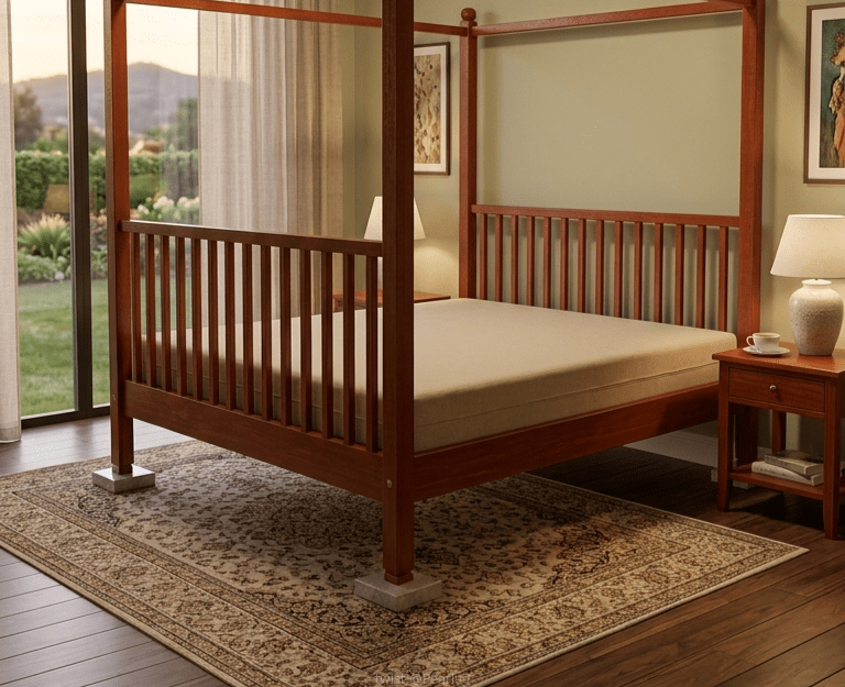 metallic bed