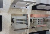 Double fence stainless steel metallic Toothbrush holders