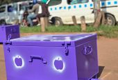 Large Metallic school suitcases