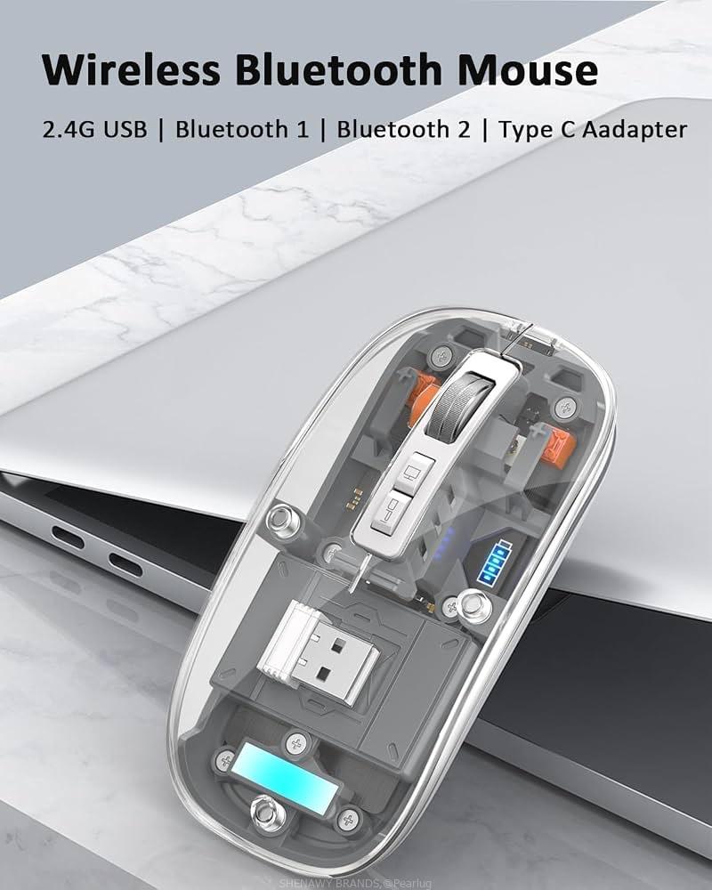 Transparent wireless mouse rechargeable mouse