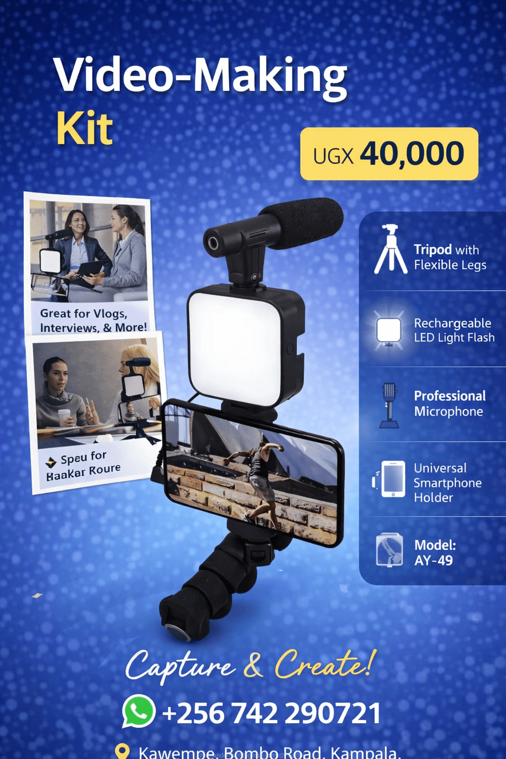 LED Selfie Ring Lights & Video‑Making Kit – La Grâce Electricals Ltd