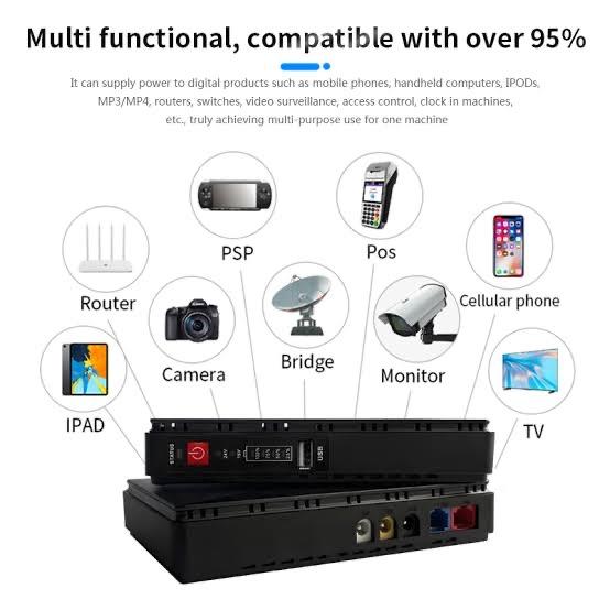 Mini DC UPS power supply power bank for routers 10400mAh