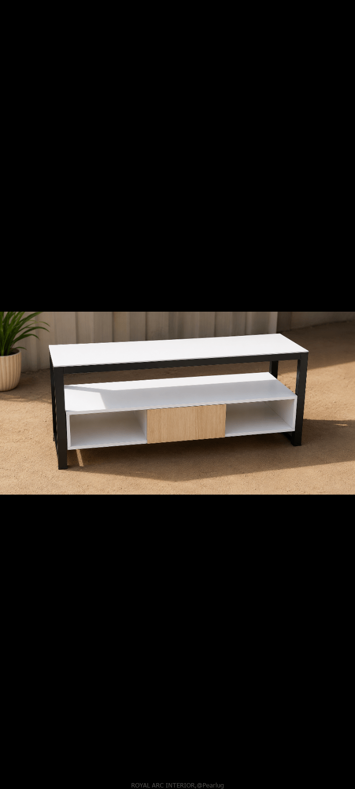 Metallic TV table