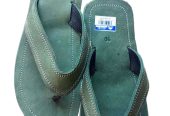 Men leather handmade sandal green