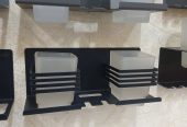 Double fence stainless steel metallic Toothbrush holders