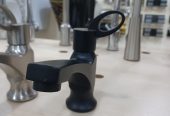 Black single lever basin tap