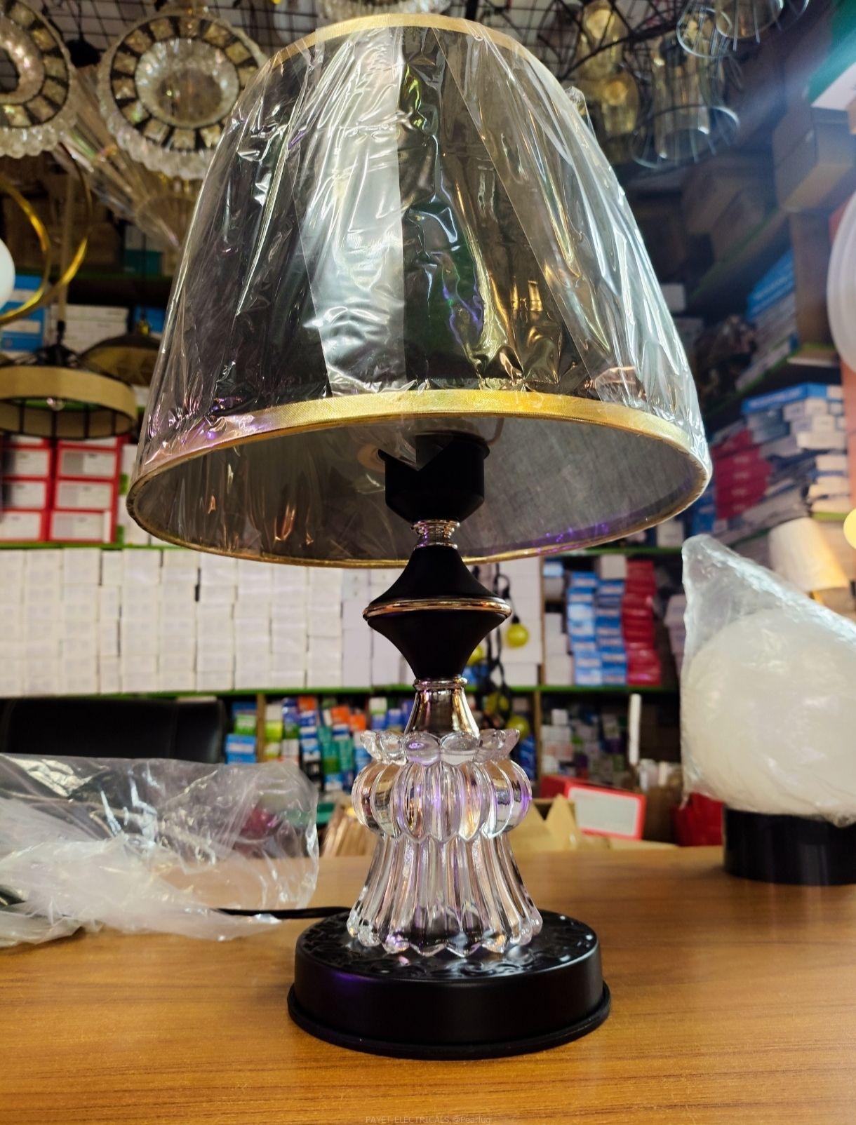 Black bedside table lamp shade