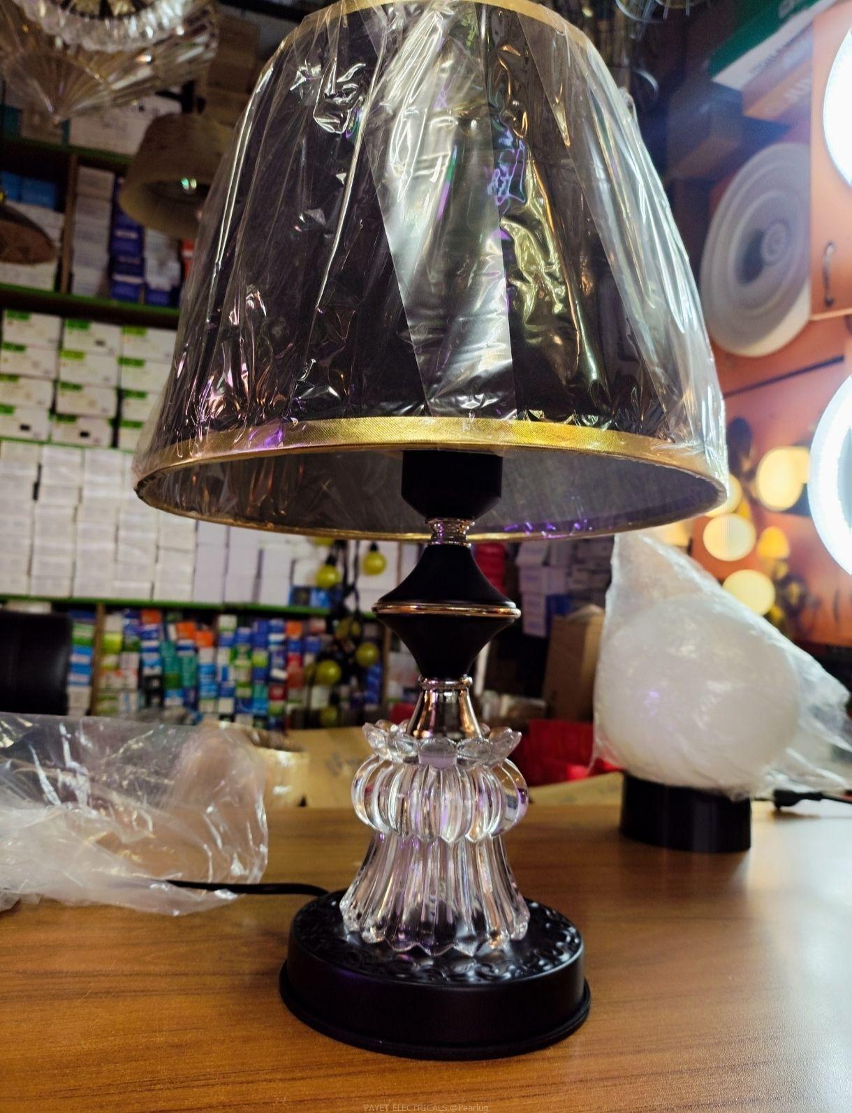 Black bedside table lamp shade