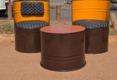 Metallic durm chairs