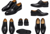 Men’s Premium Black Whole cut Oxford Formal Leather Shoes – Lace-Up Business Dress Shoes