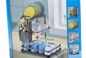 multi-tier metal dish drying rack