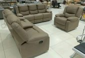 Leather sofa seats