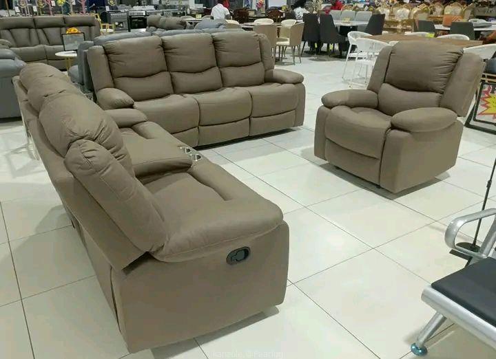 Leather sofa seats
