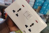 Double socket for multiple inputs