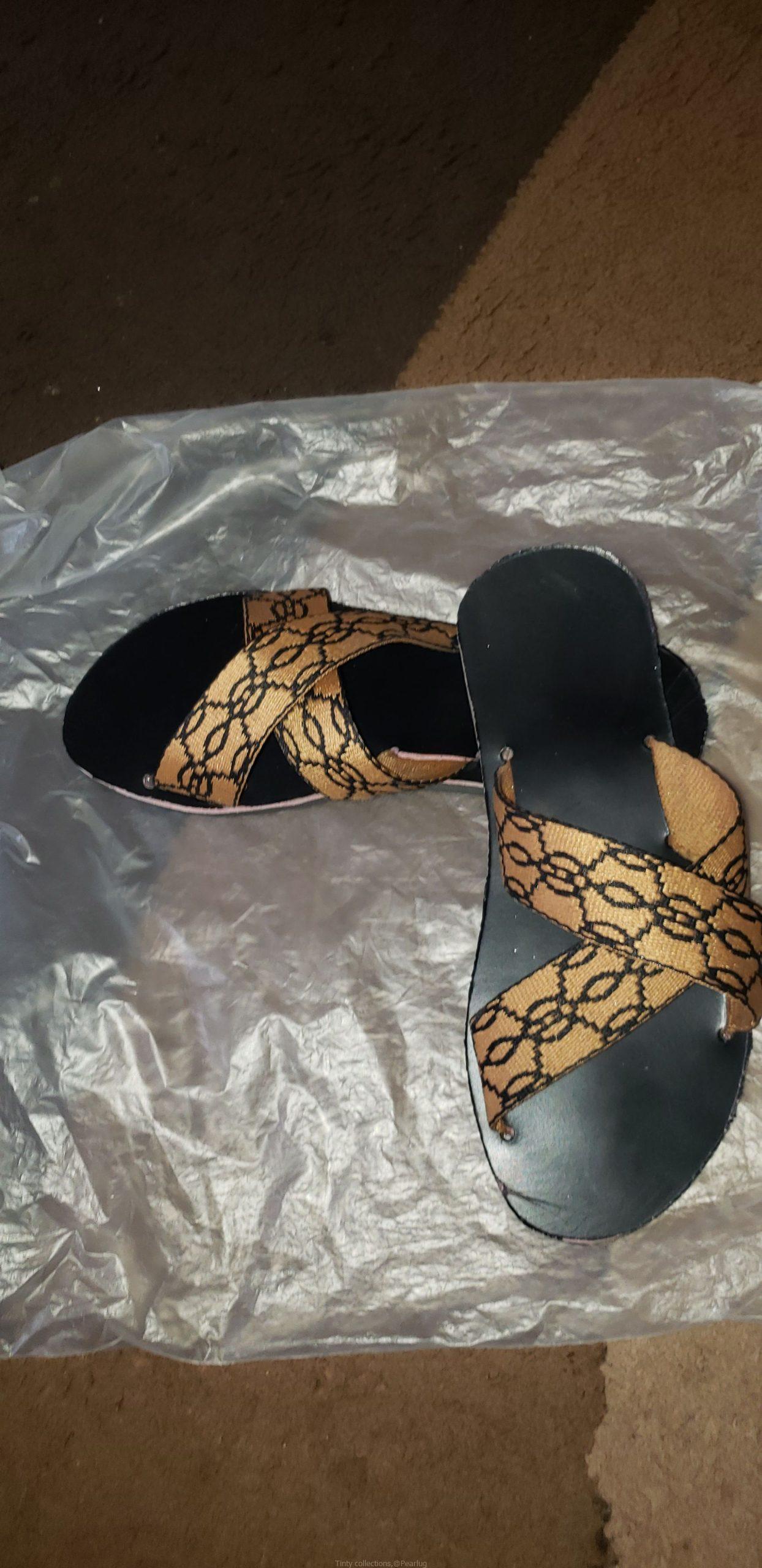 Crochet craft sandals