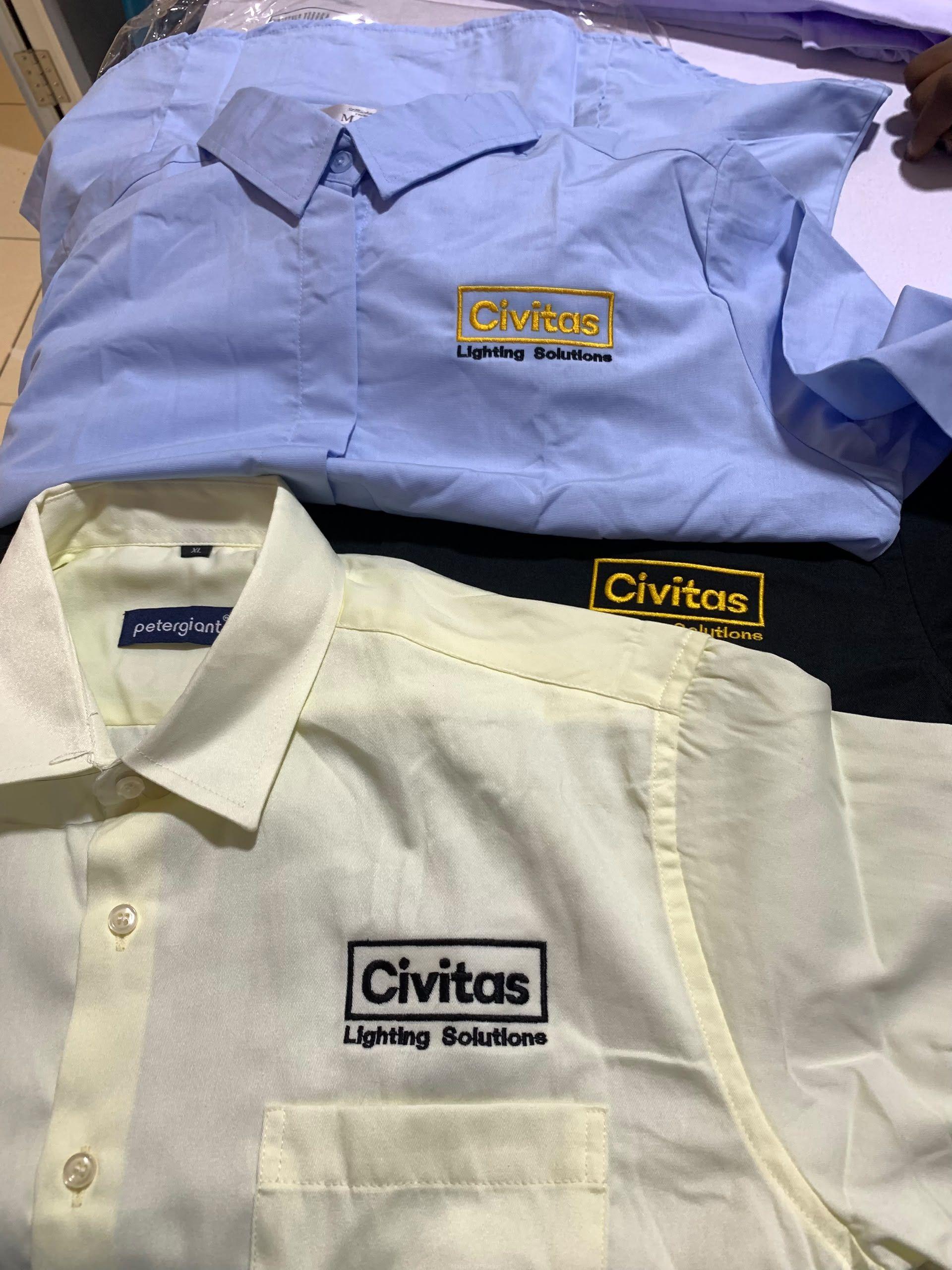 Corporate shirts with embroidery branding