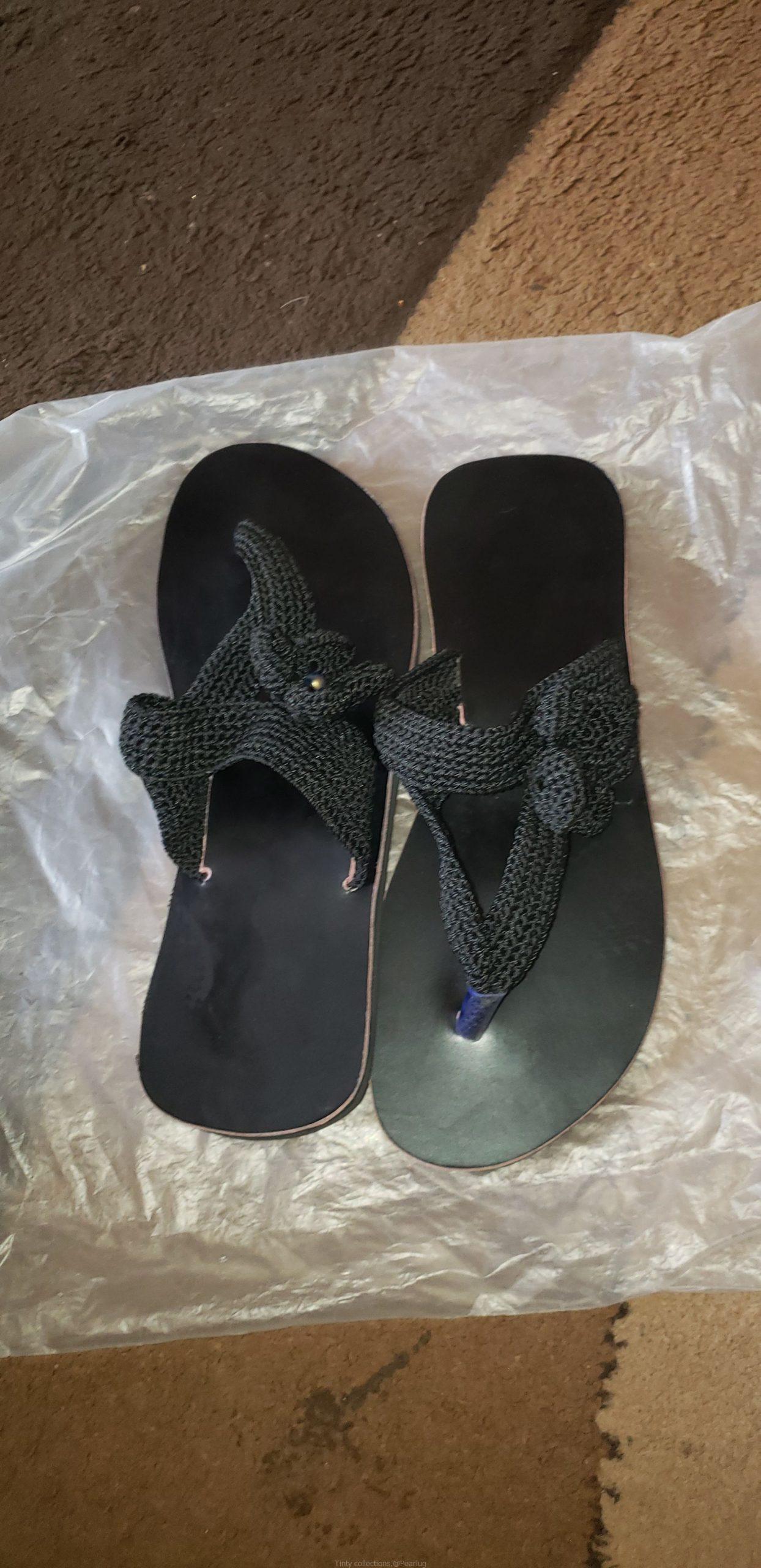 Crochet craft sandals